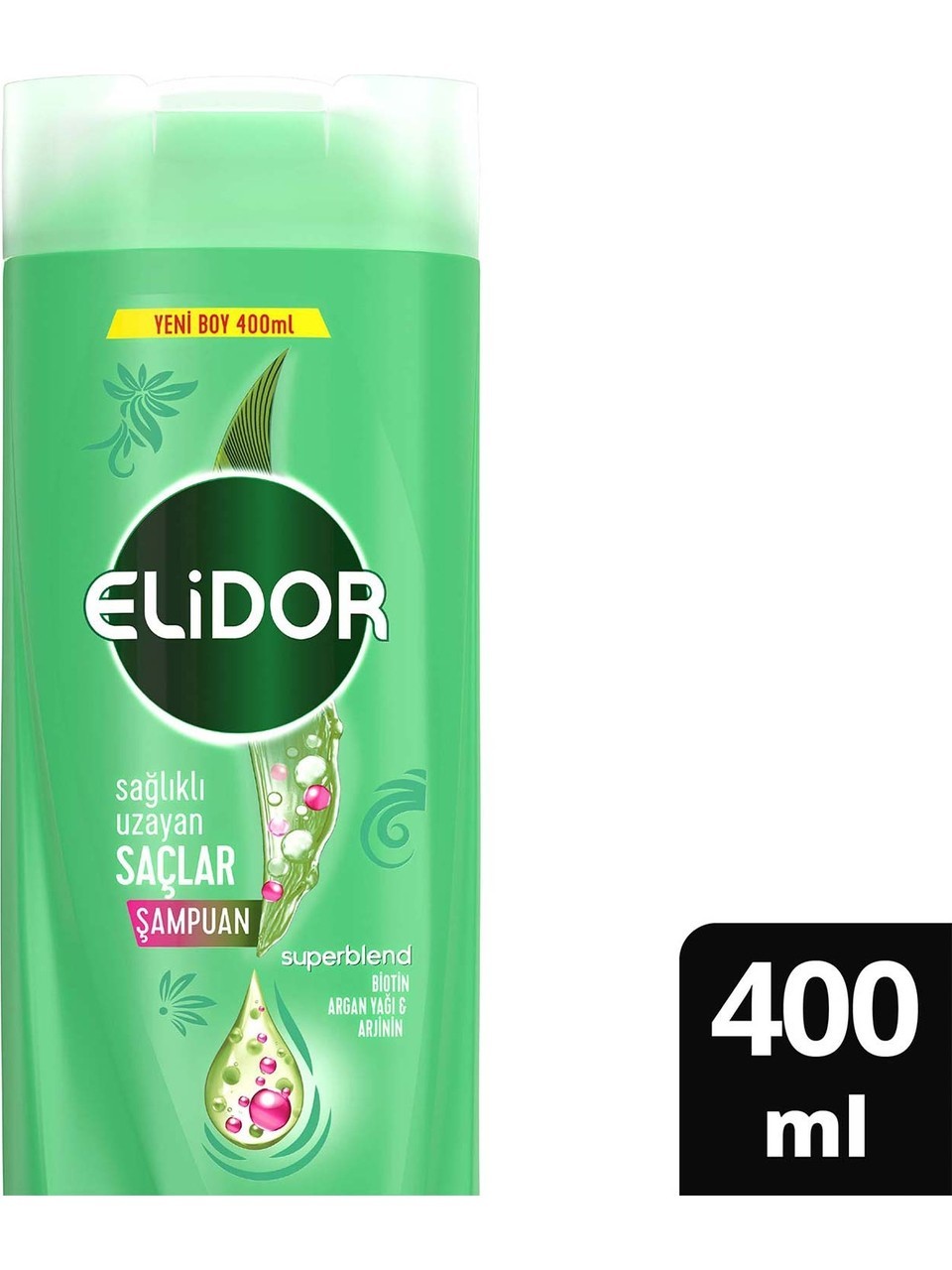 Elidor Superblend Saç Bakım Şampuanı Sağlıklı Uzayan Saçlar Biotin Argan Yağı Arjinin 400 ml