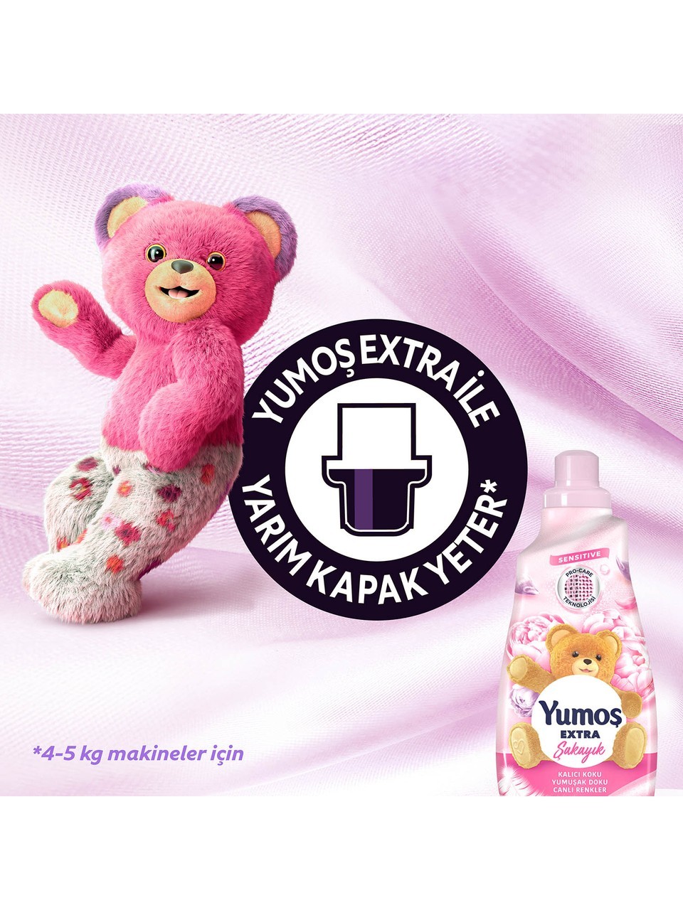 Yumoş Extra Konsantre Çamaşır Yumuşatıcısı Kalıcı Koku Renkliler İçin Şakayık 60 yıkama 1440 ml