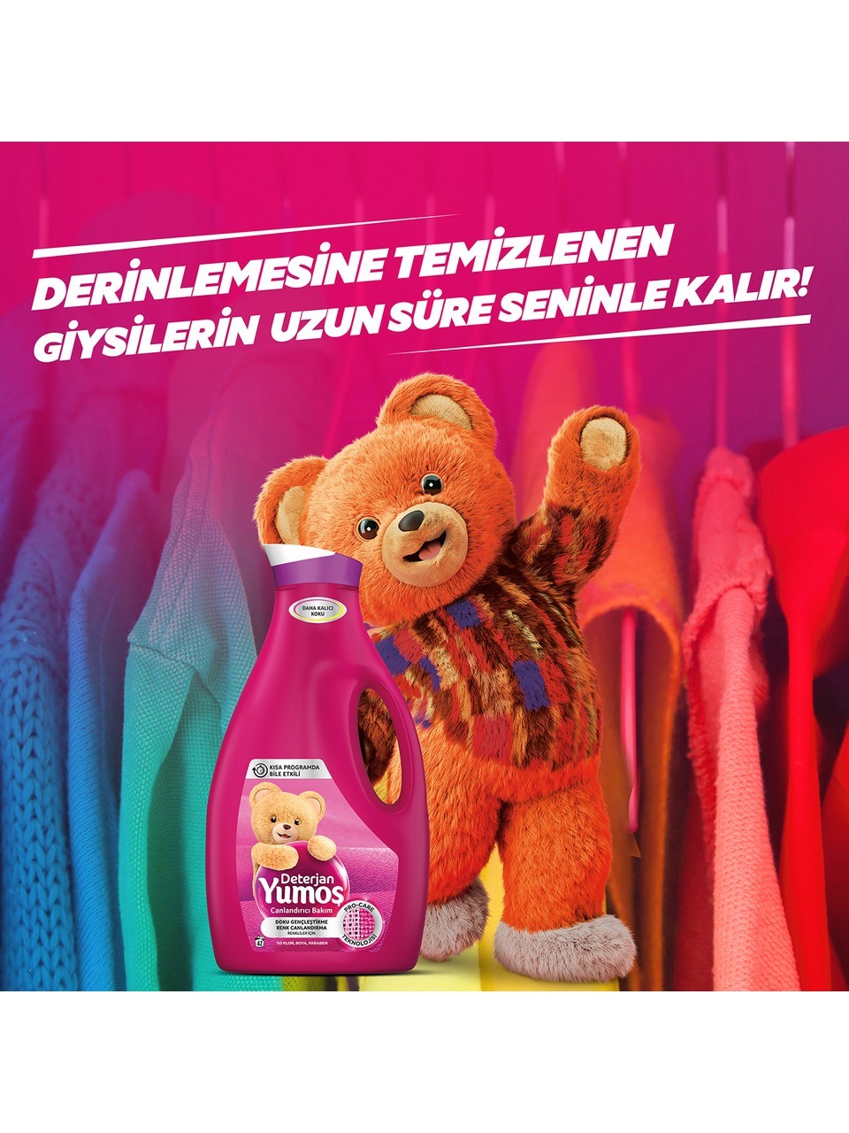 Yumoş Sıvı Bakım Çamaşır Deterjanı Renkli Giysiler 42 Yıkama 2520 ml