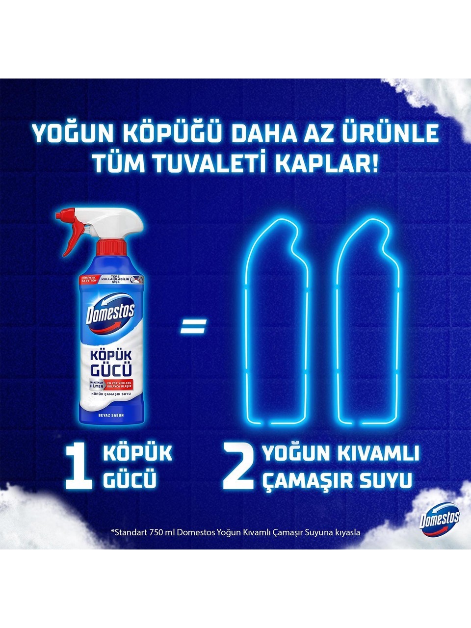 Domestos Köpük Gücü Köpük Çamaşır Suyu Beyaz Sabun 450 ml