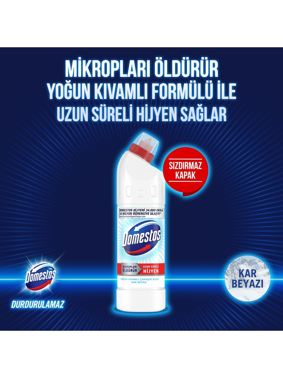 Domestos Yoğun Kıvamlı Çamaşır Suyu Kar Beyazı 750 ml