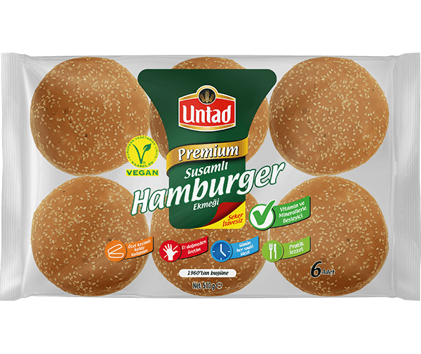 Untad Susamlı Hamburger Ekmeği