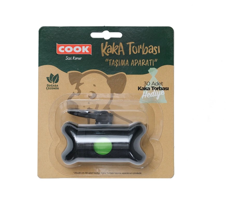 Cook Evcil Hayvan Kaka Torbası Taşıma Aparatı ( Siyah )