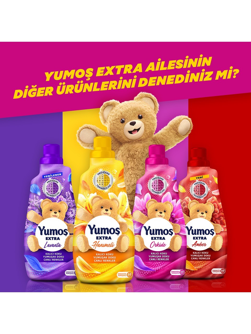 Yumoş Konsantre Çamaşır Yumuşatıcısı Hanımeli 60 Yıkama 1440 ml