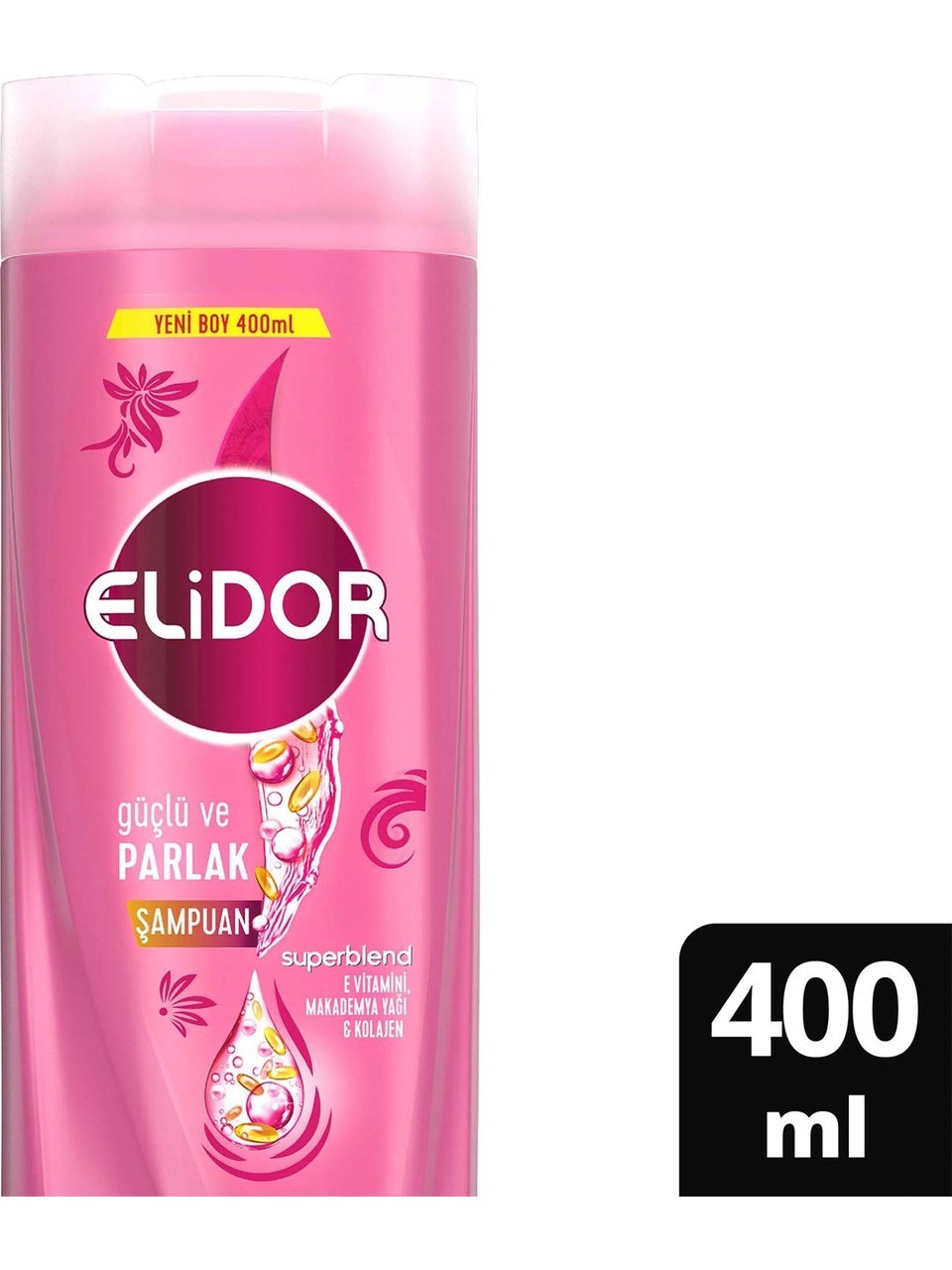 Elidor Superblend Saç Bakım Şampuanı Güçlü ve Parlak E Vitamini Makademya Yağı  400 ml