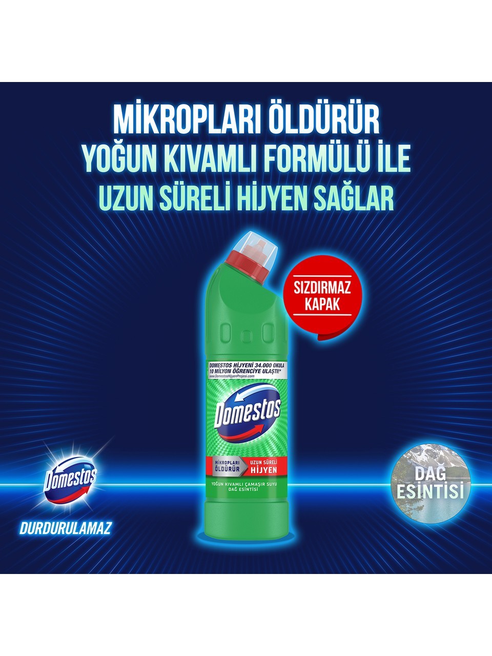 Domestos Yoğun Kıvamlı Çamaşır Suyu Dağ Esintisi 750 ml