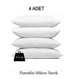 Pamuklu Silikon Yastık - 4 ADET