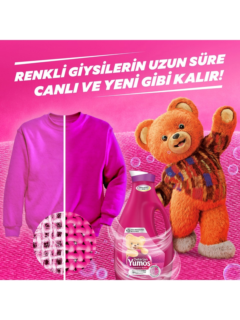 Yumoş Sıvı Bakım Çamaşır Deterjanı Renkli Giysiler 42 Yıkama 2520 ml