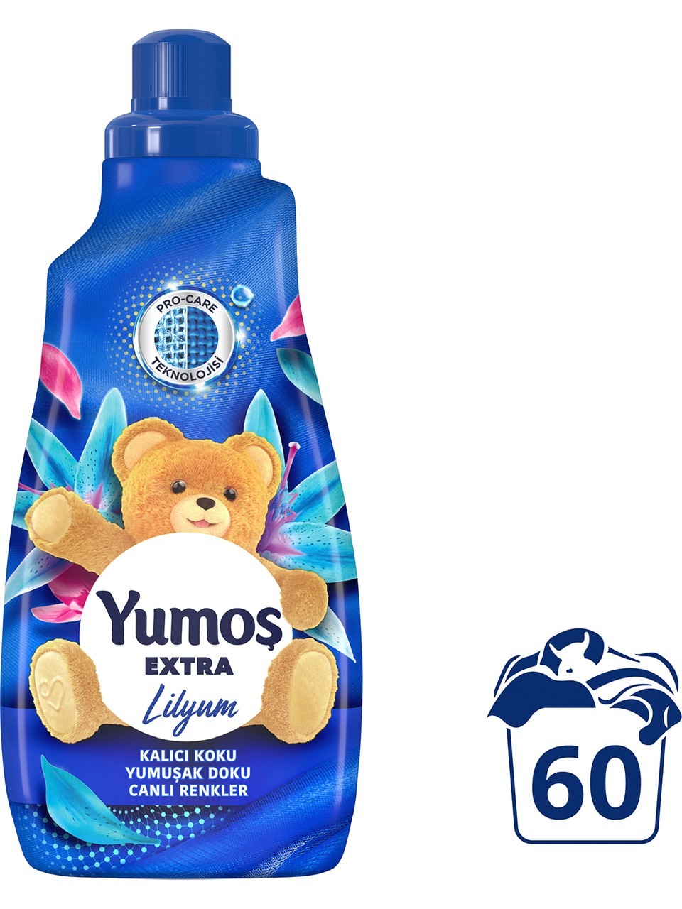 Yumoş Extra Konsantre Çamaşır Yumuşatıcısı Kalıcı Koku Renkliler İçin Lilyum 60 Yıkama 1440 ml