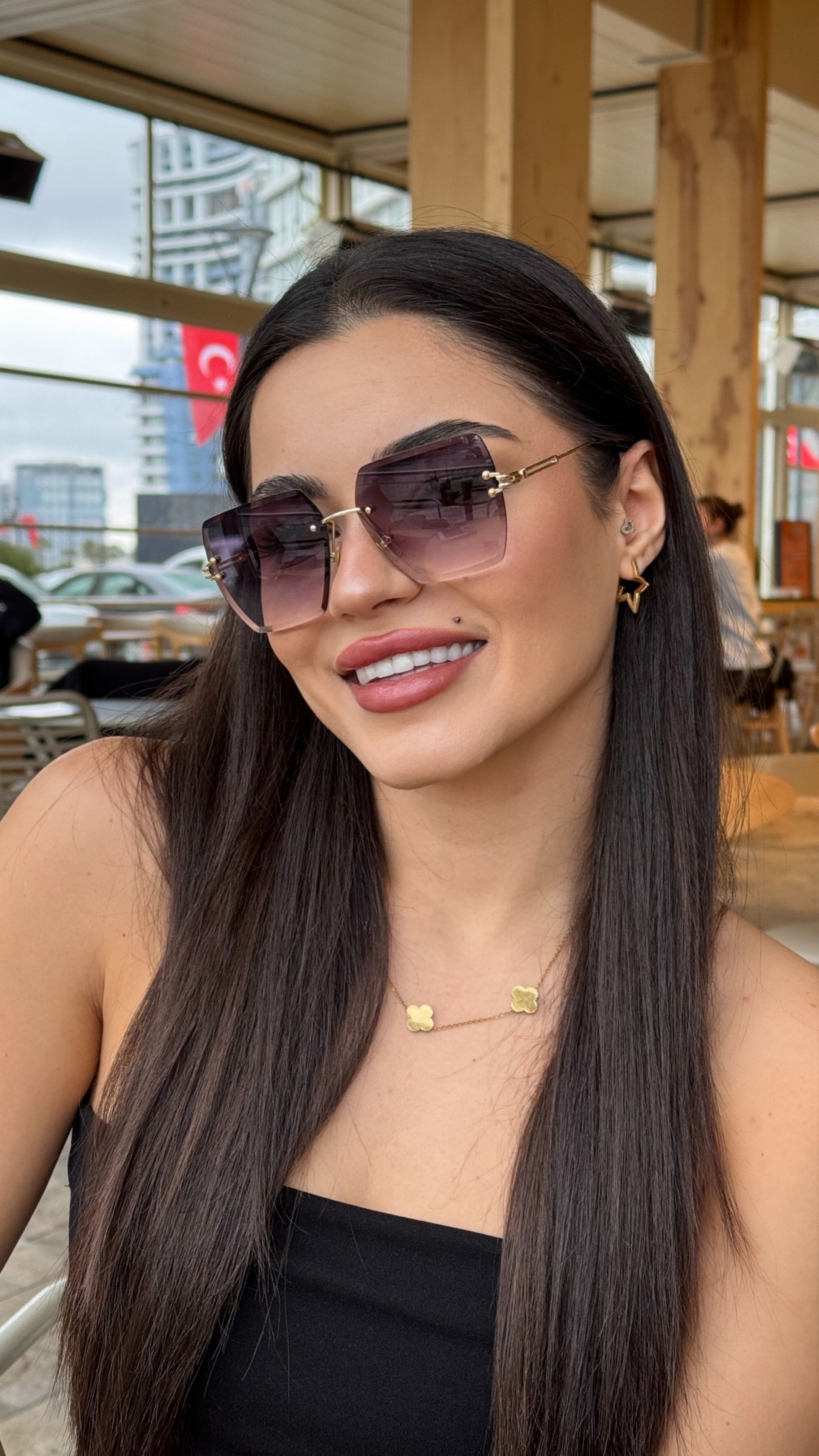 Monica Güneş Gözlüğü - Yeşil Degrade