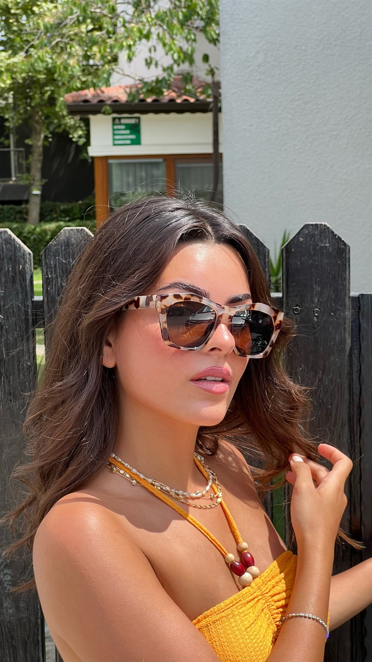 İsere Güneş Gözlüğü Leopar