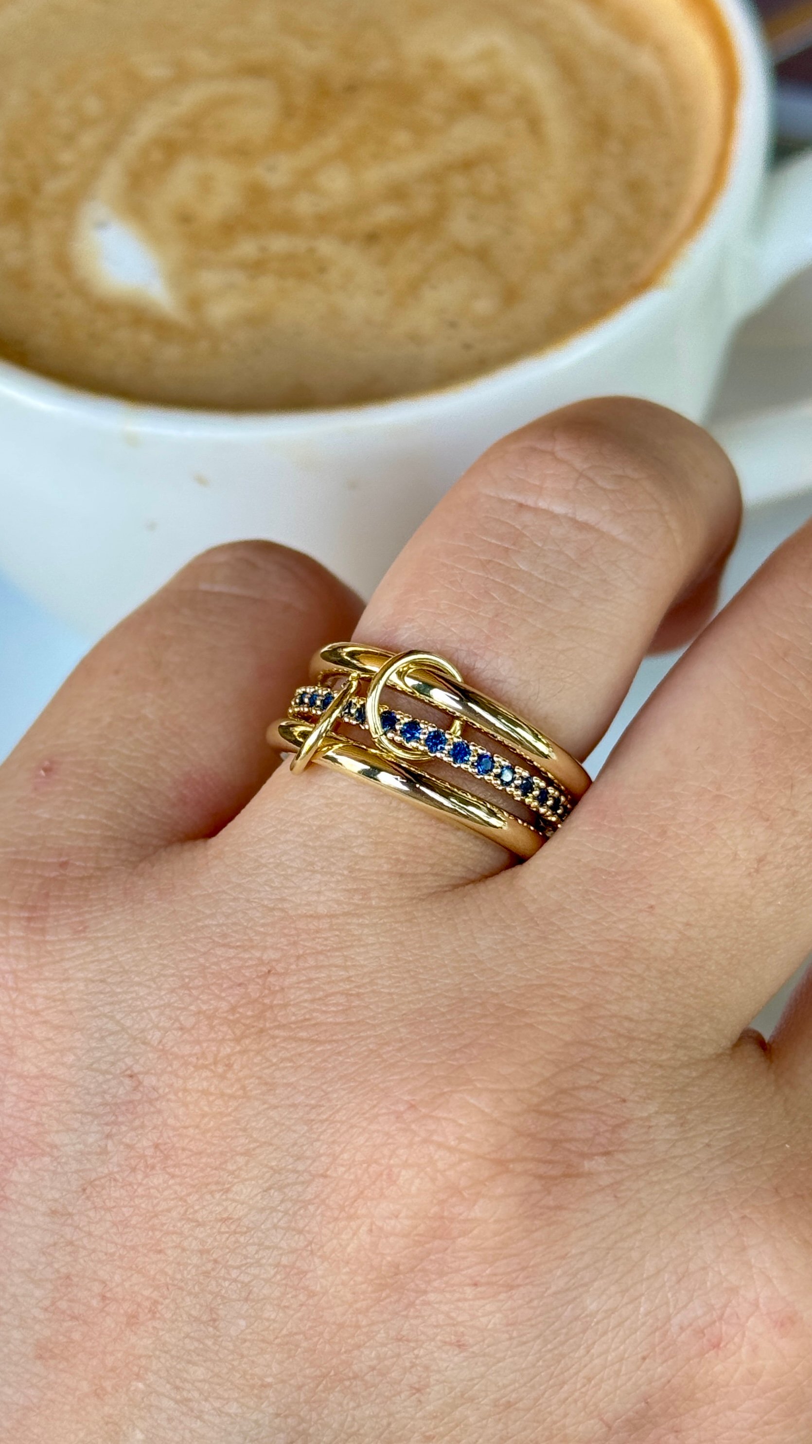 Blue Gold Halka Yüzük
