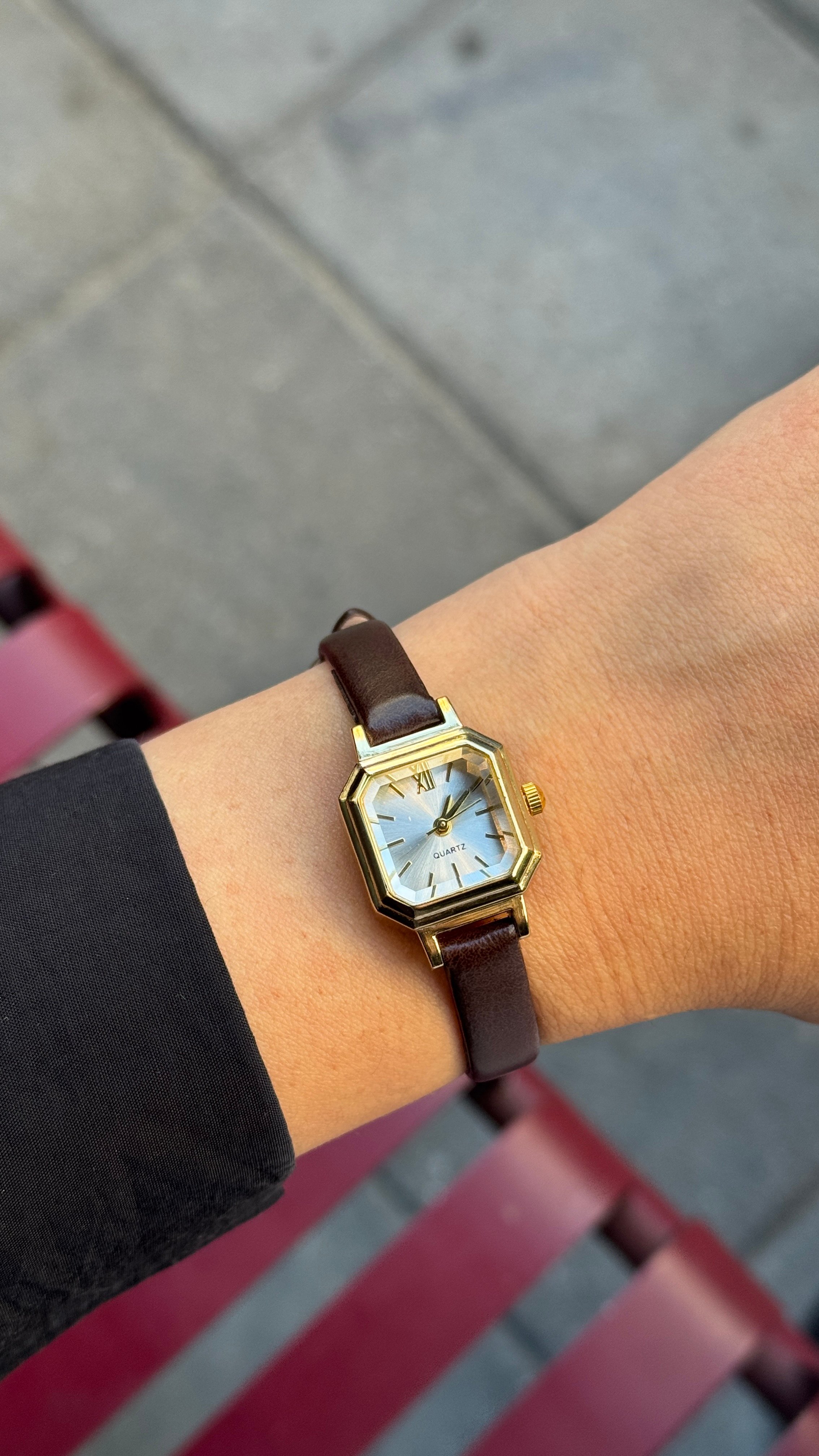 Merlin Minimal Saat - Gold Acı Kahve