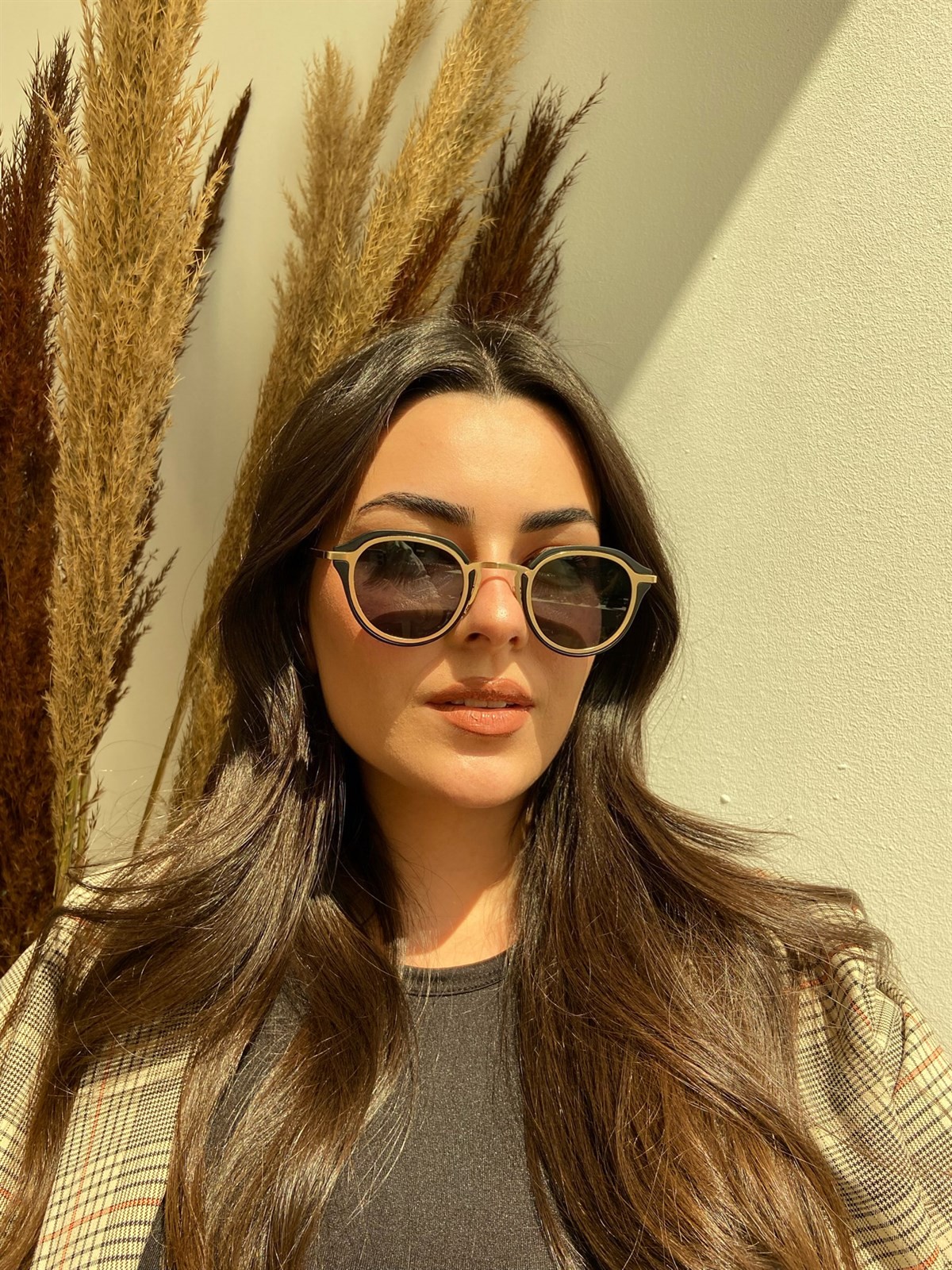 Bumble Güneş Gözlüğü Gold Mat Siyah