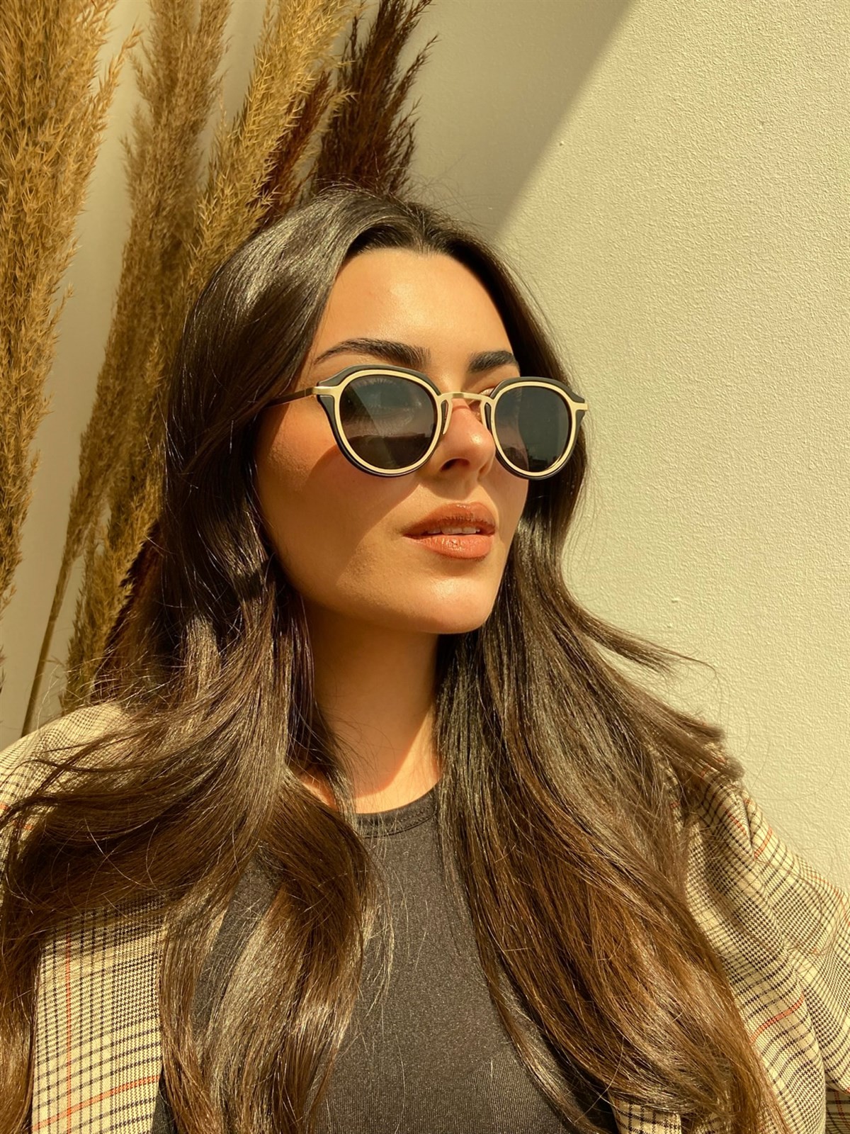Bumble Güneş Gözlüğü Gold Mat Siyah
