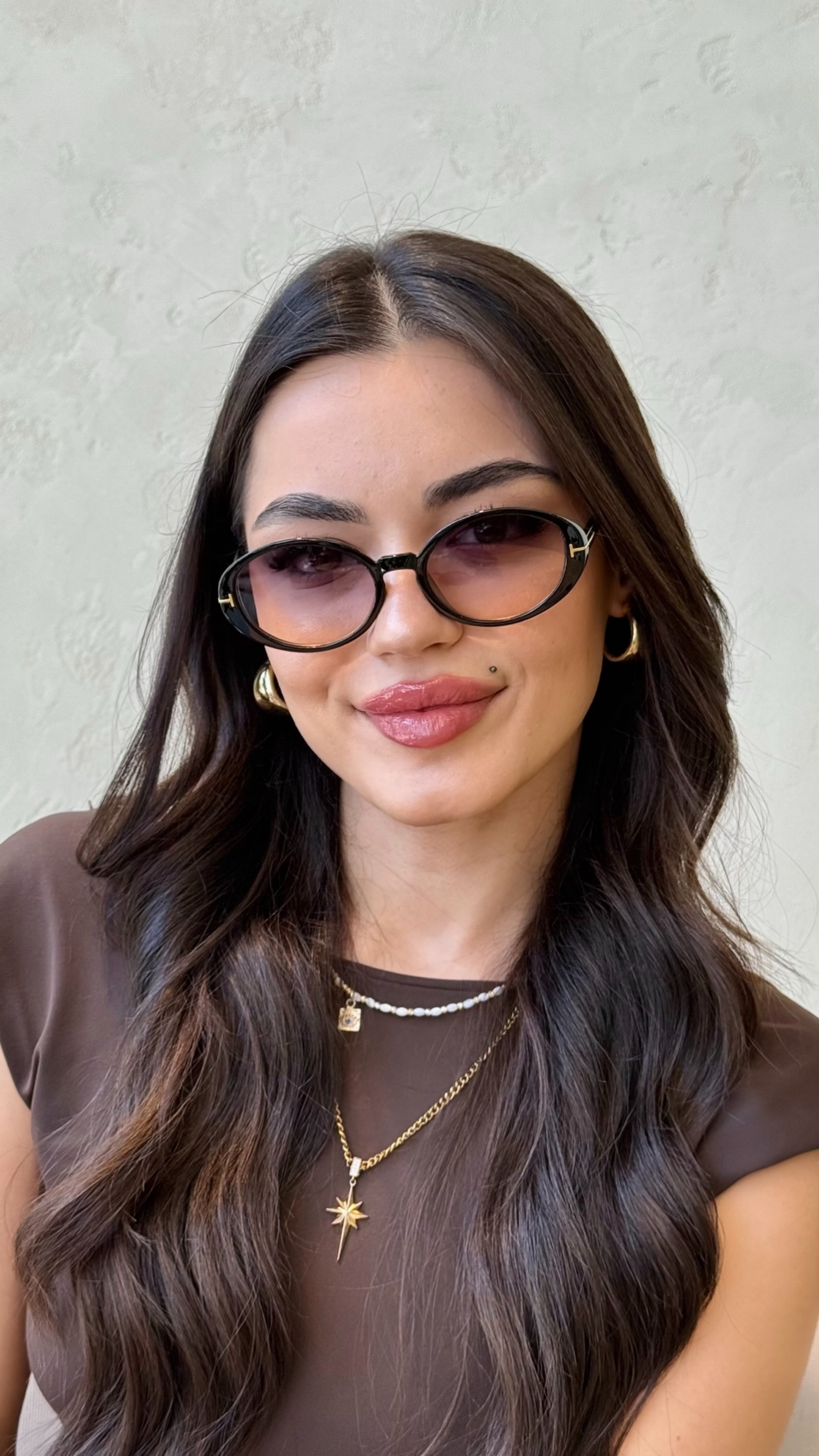 Rayne Güneş Gözlüğü - Siyah Çerçeve Turuncu Degrade Cam