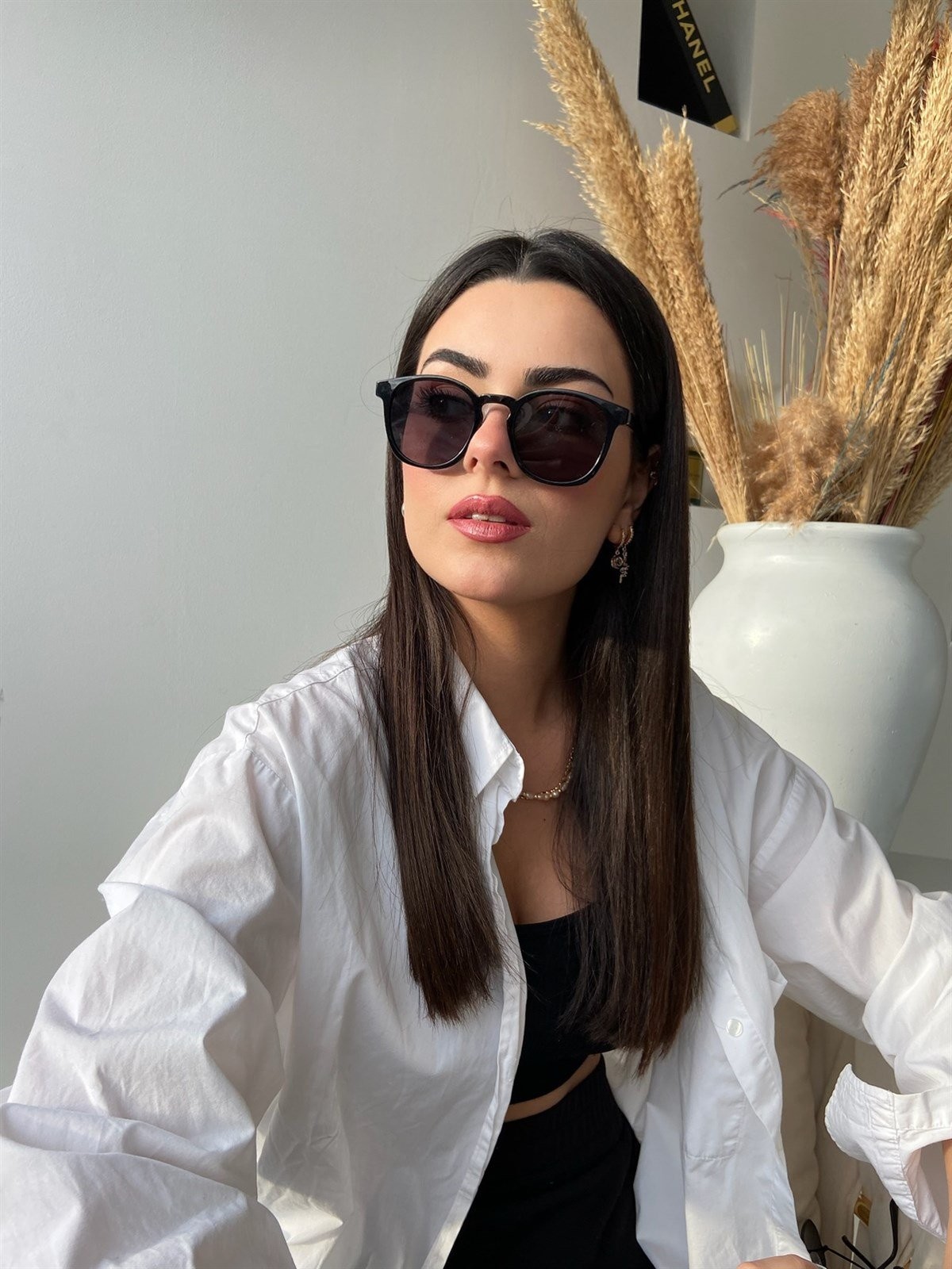 Nina Güneş Gözlüğü Parlak Siyah