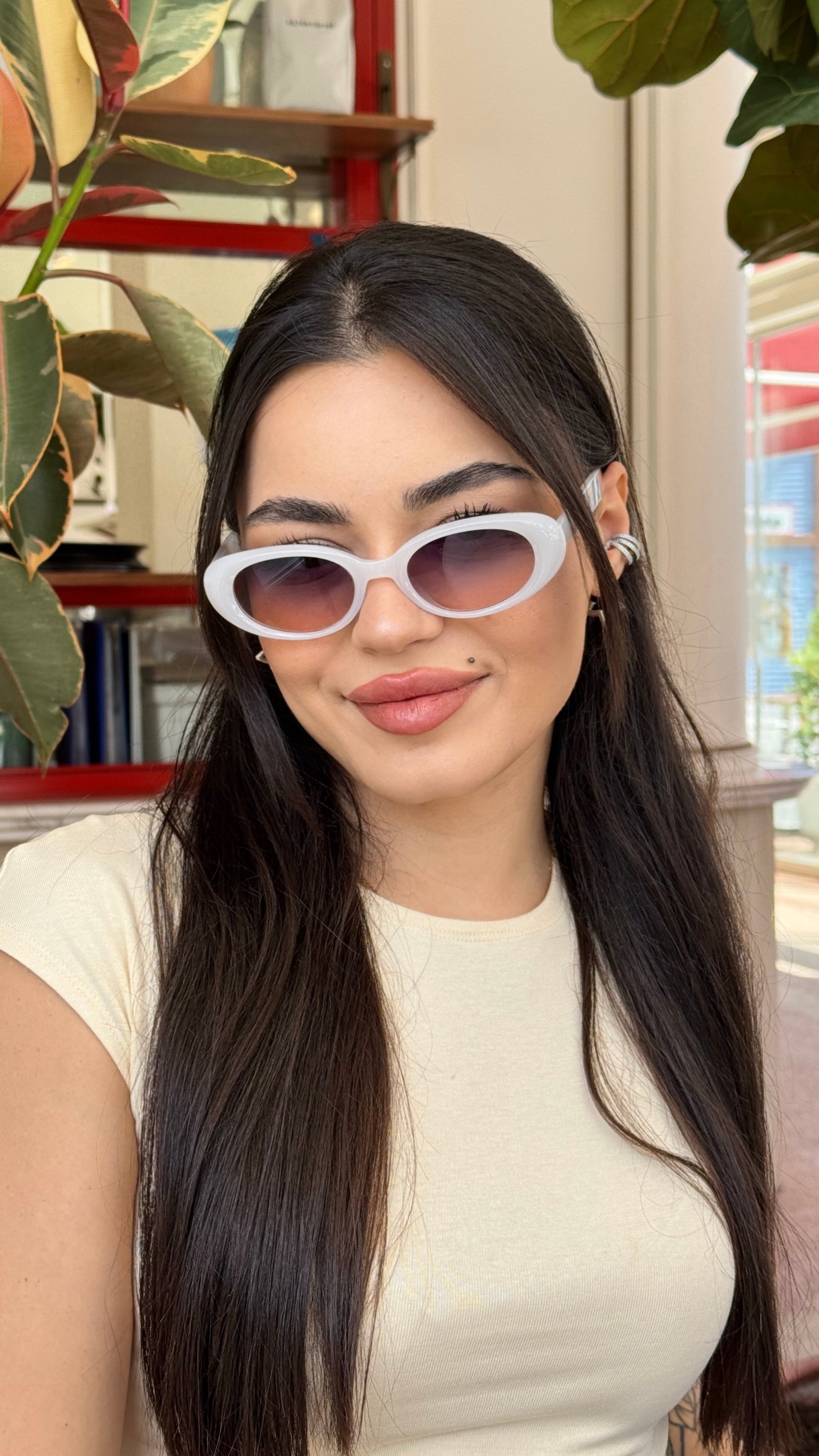 Alya Güneş Gözlüğü - Beyaz