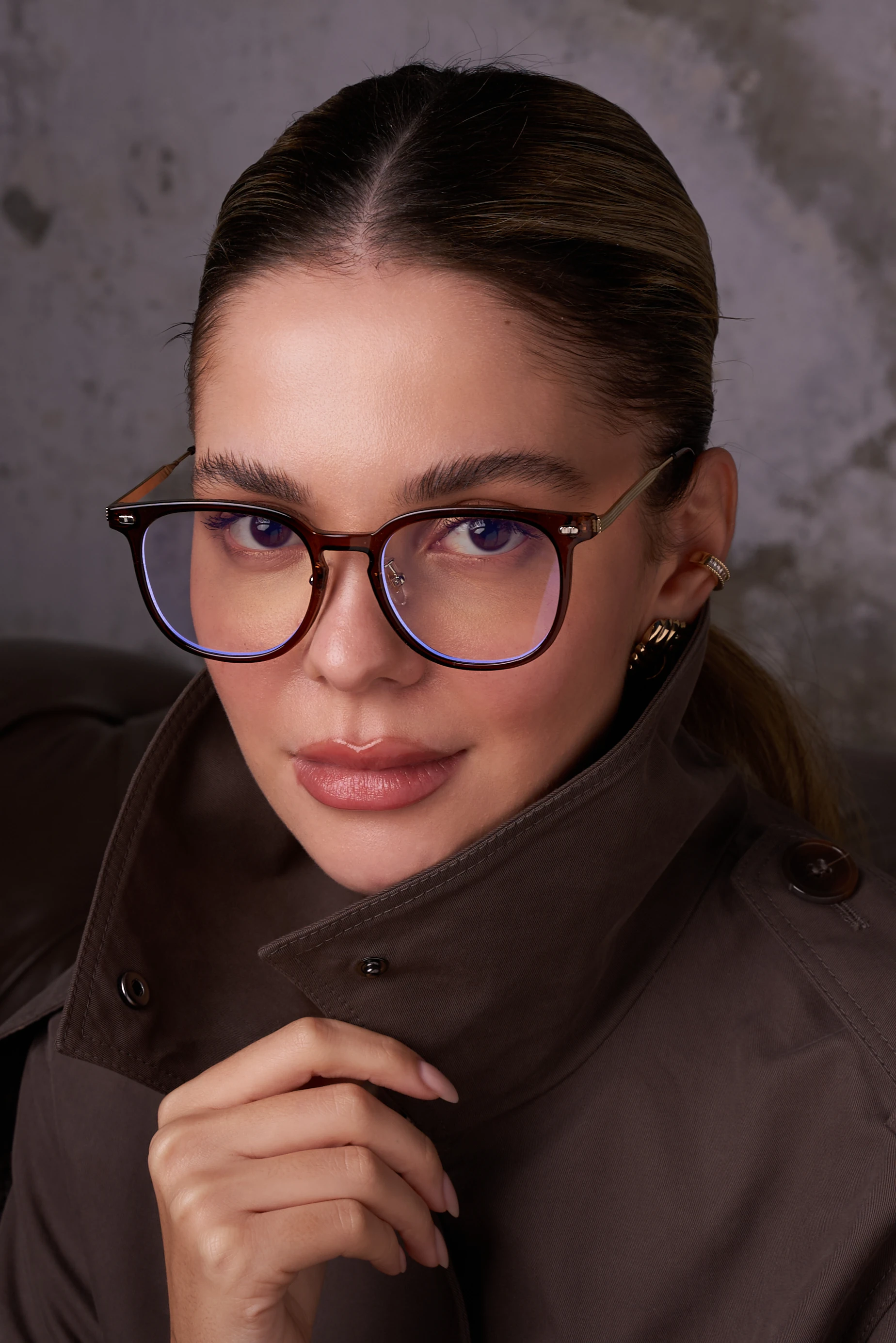 Galo Mavi Işık Koruyucu Gözlük - Kahverengi