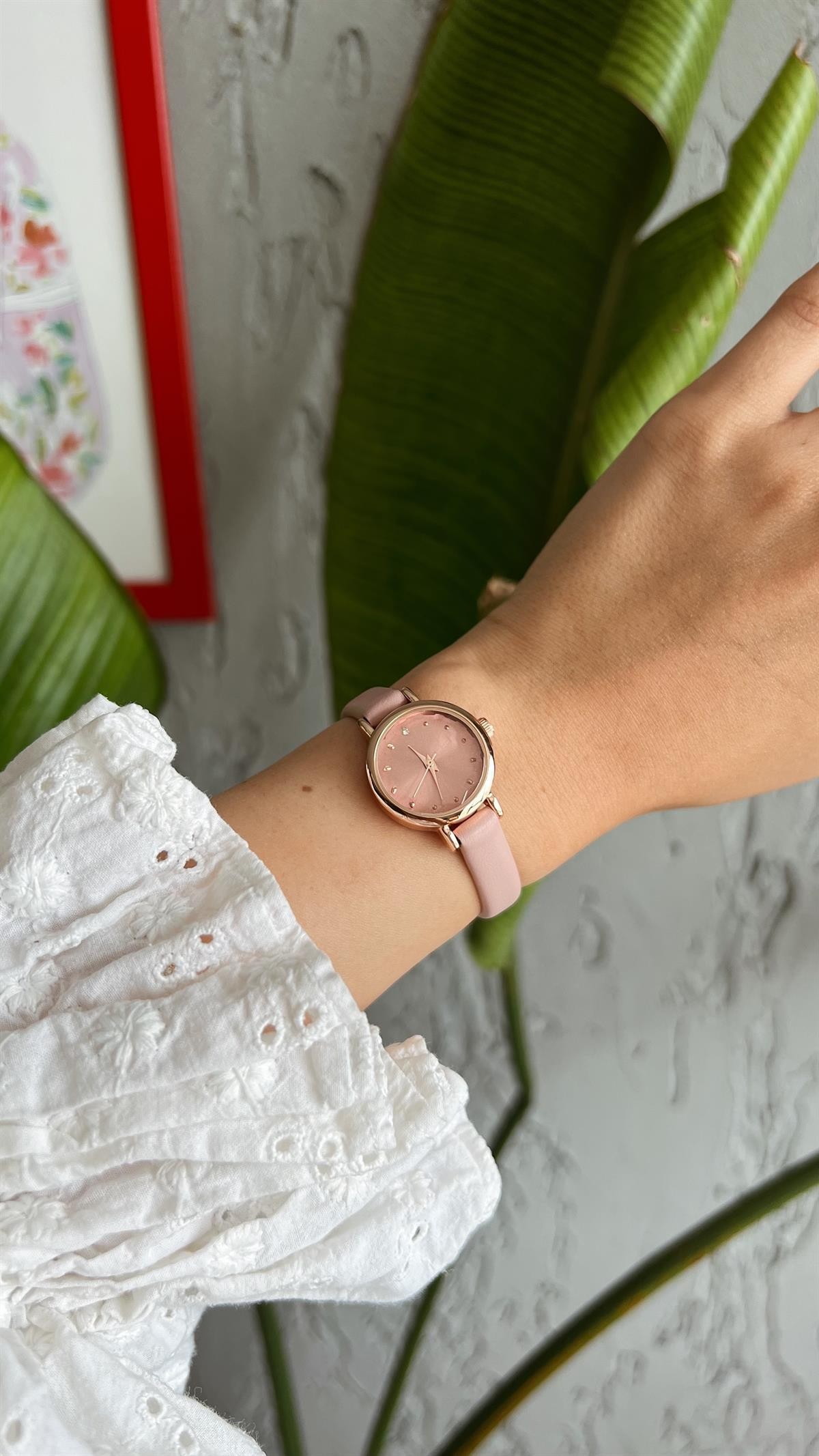 Yuvo Minimal Saat Rose Gold Kadran Pembe