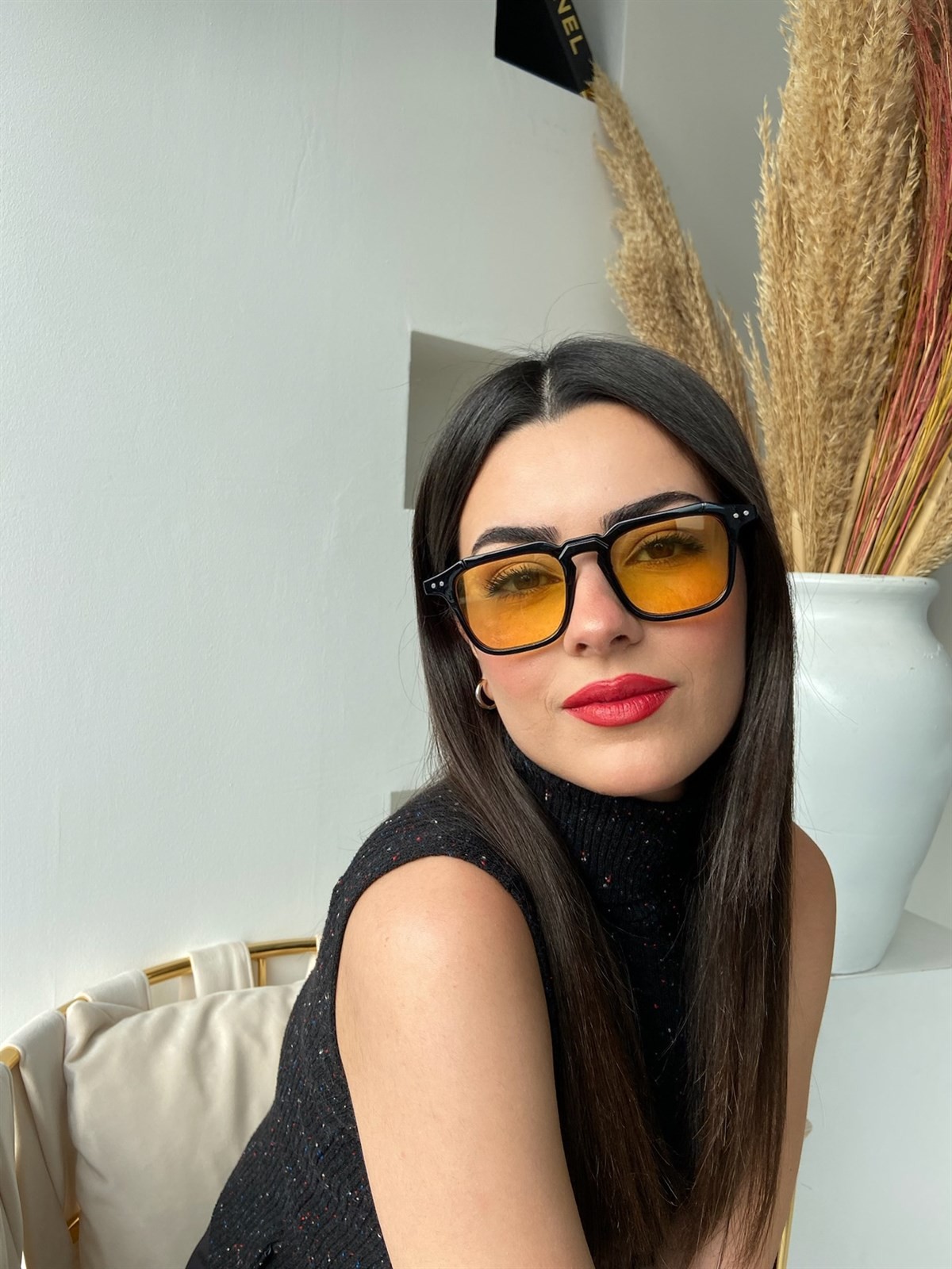 Zarsis Güneş Gözlüğü Siyah Sarı