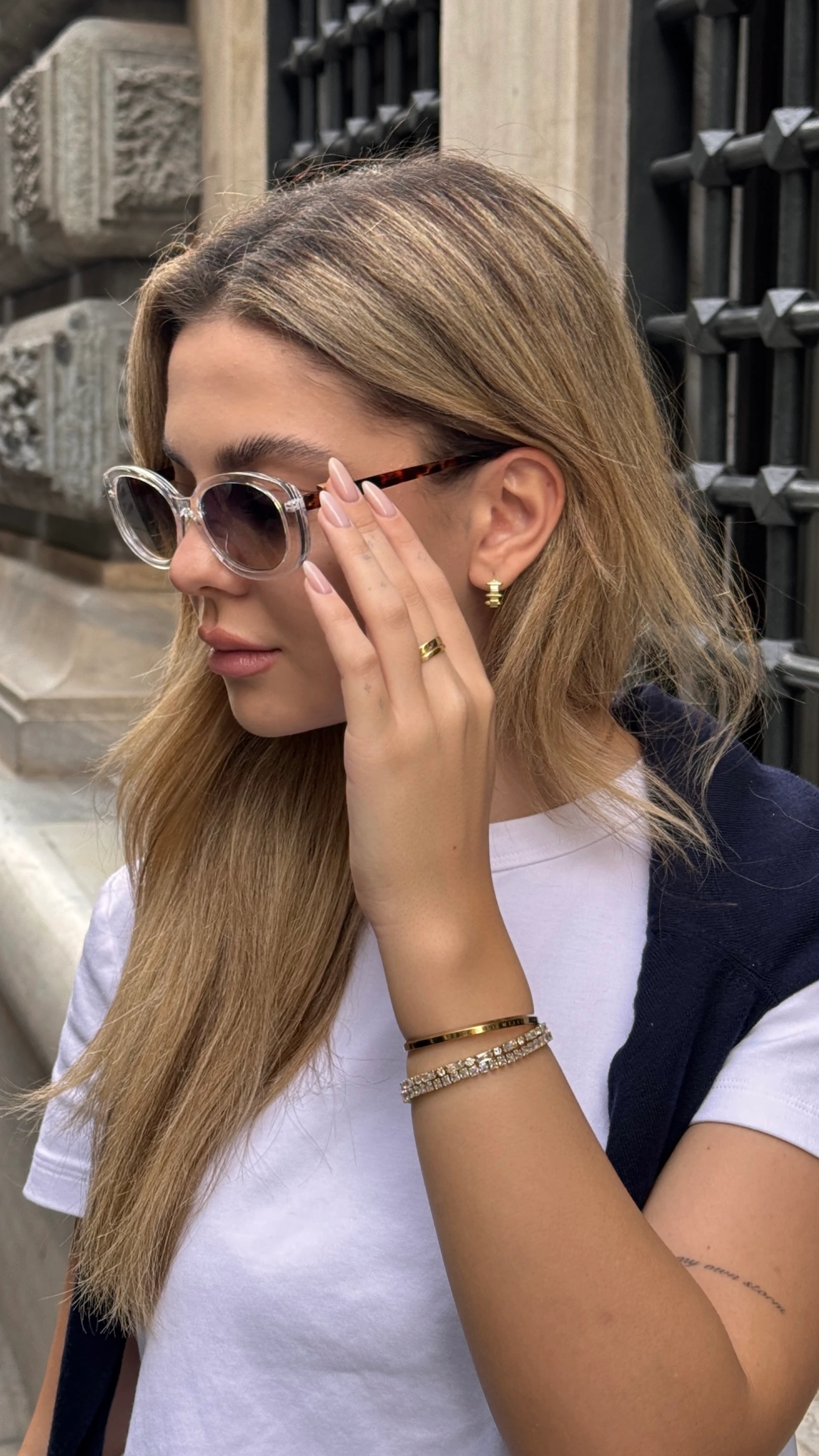 Crone Güneş Gözlüğü Şeffaf Leopar