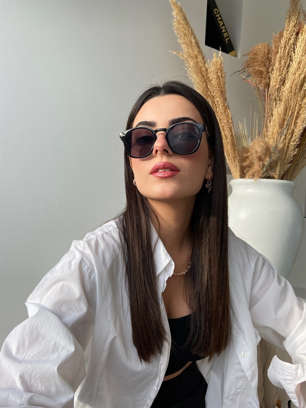 Nina Güneş Gözlüğü Parlak Siyah