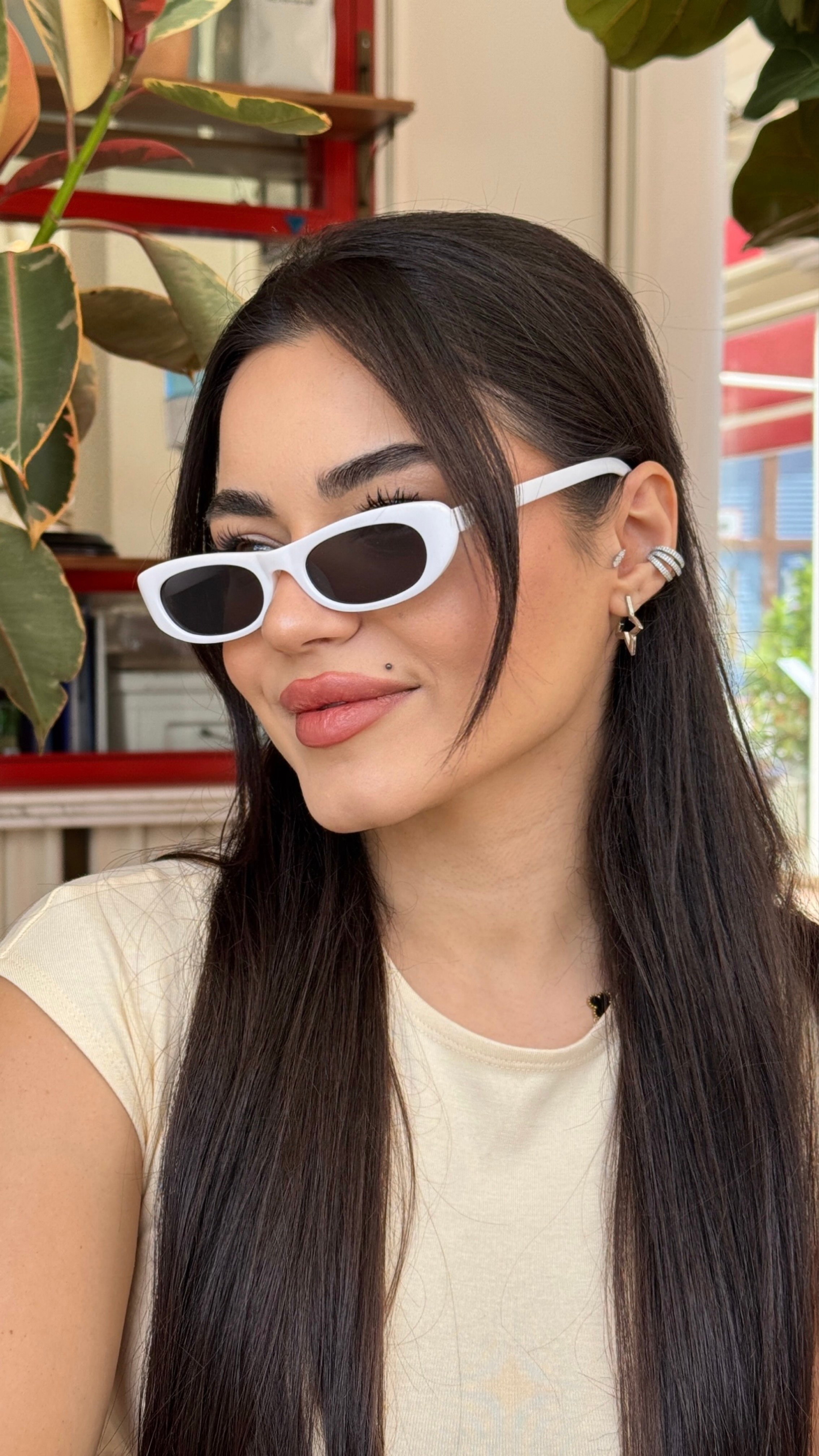 Rita Güneş Gözlüğü - Beyaz Siyah