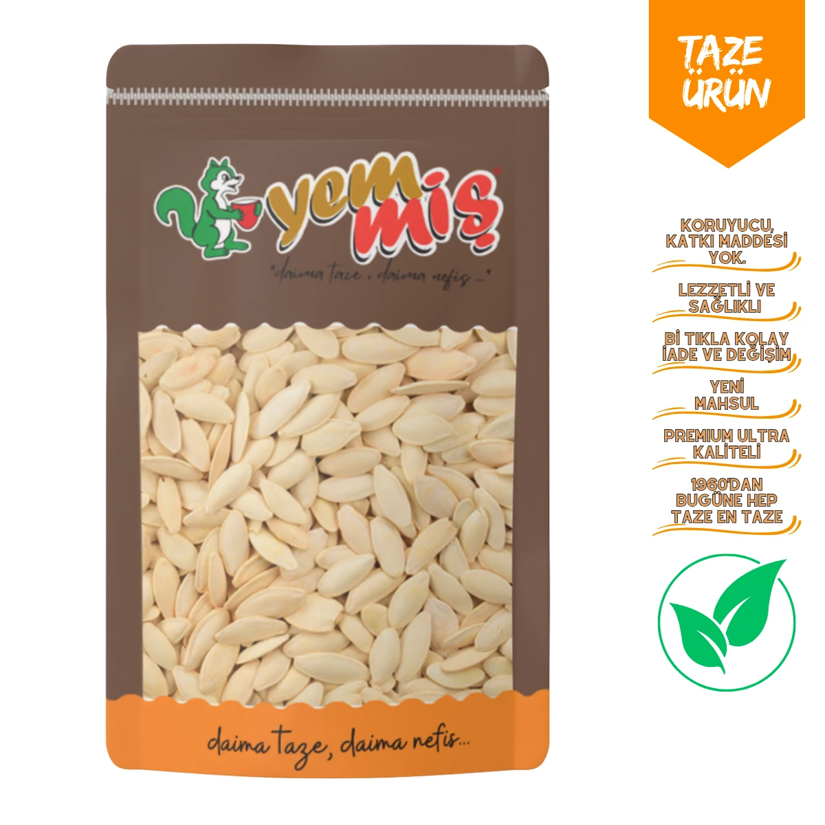 Kabak Çekirdeği Kavrulmuş Tuzsuz - Yemmiş