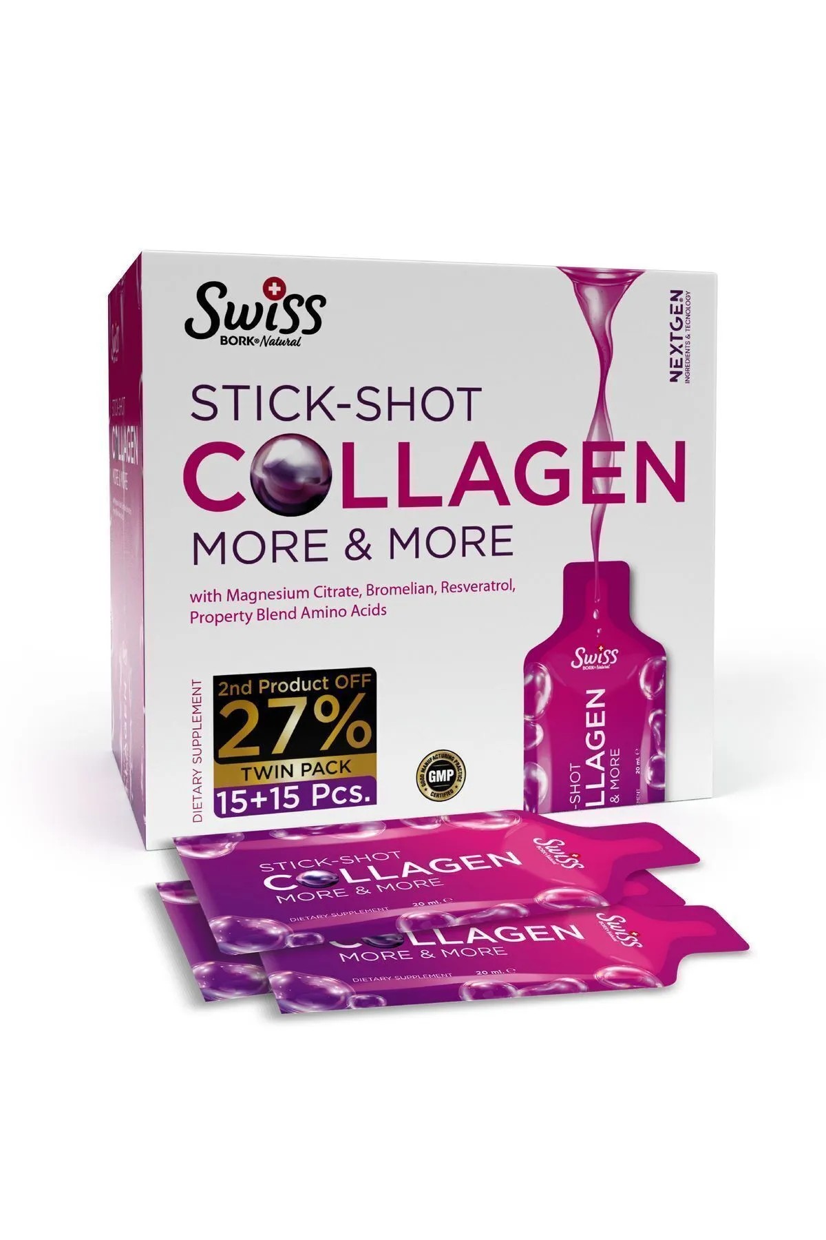 Hydrolize Collagen Beauty Complex 30x20ml Kolajen Stick Shot 30'lu