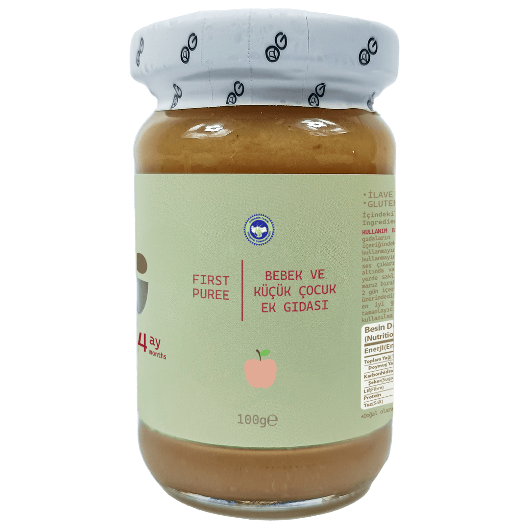 Organik Elma Püresi 100 Gr +4 Ay