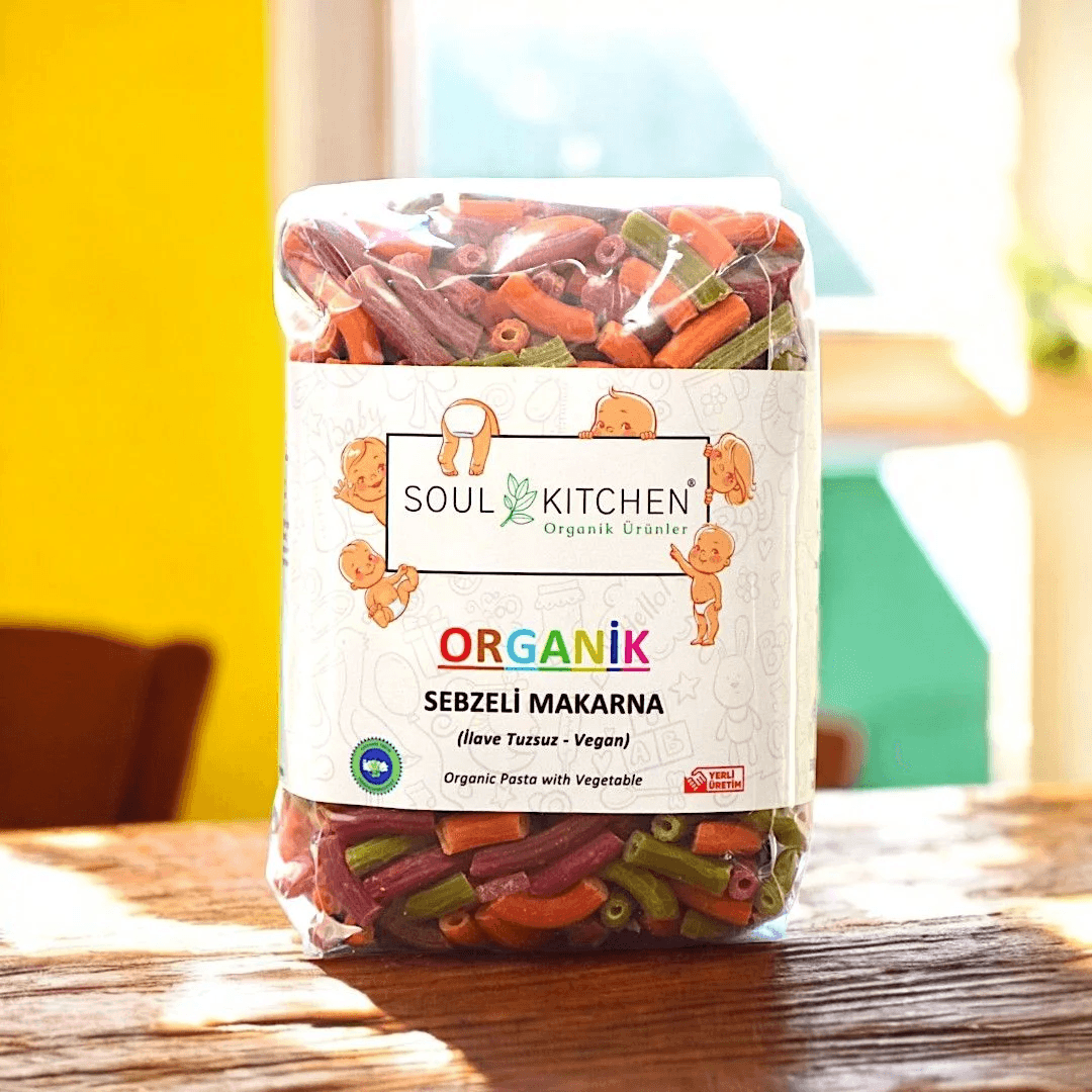 Organik Sebzeli Makarna 330gr (İlave Tuzsuz) (Vegan)