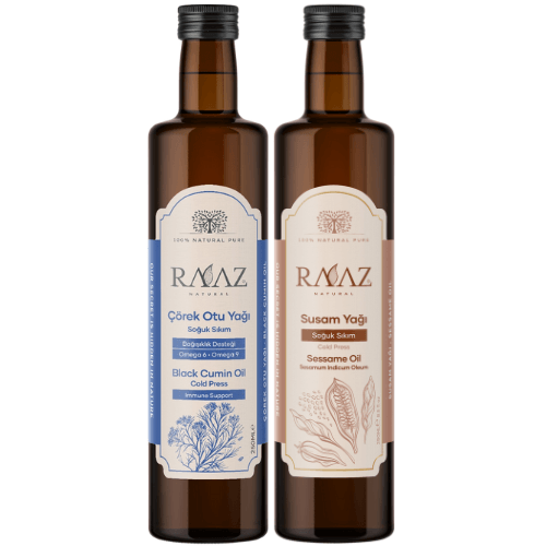 Çörekotu Yağı 250 ml + Susam Yağı 250 ml – Avantajlı Set