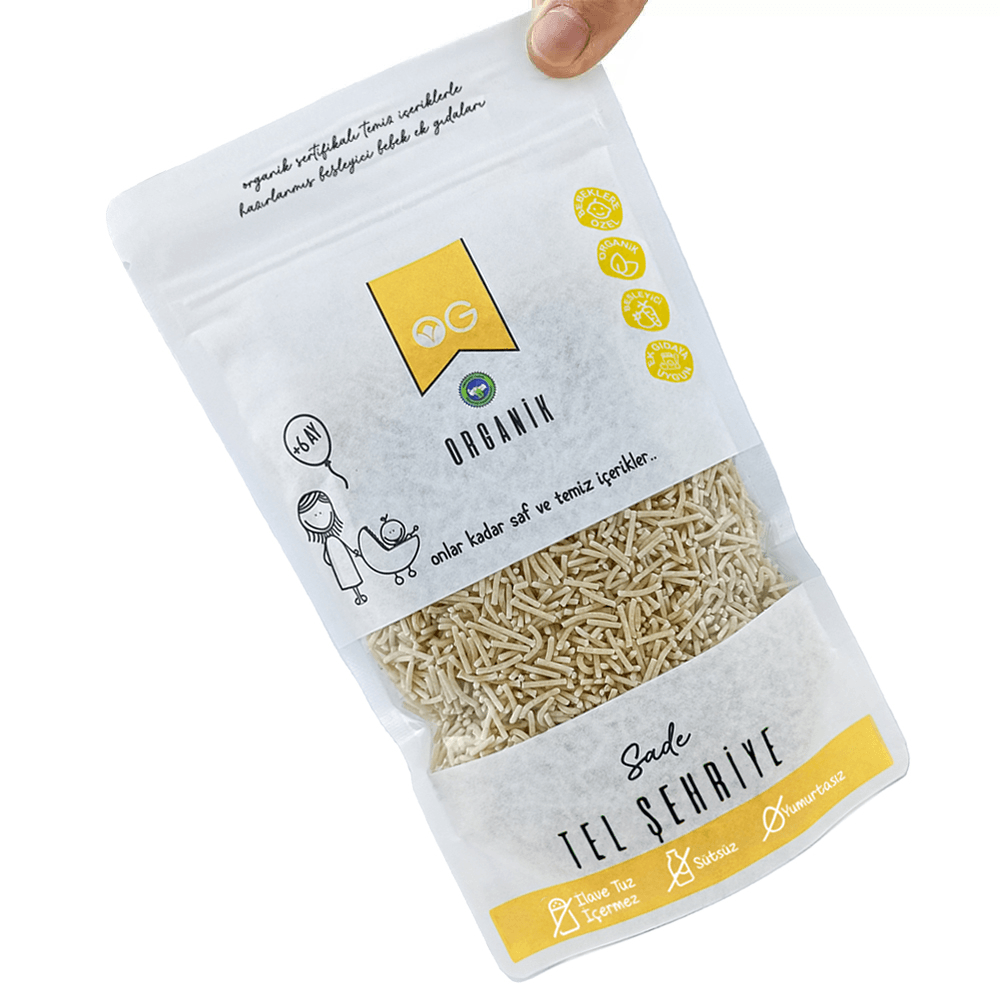 Organik Sade Tel Şehriye 180 Gr +6 Ay