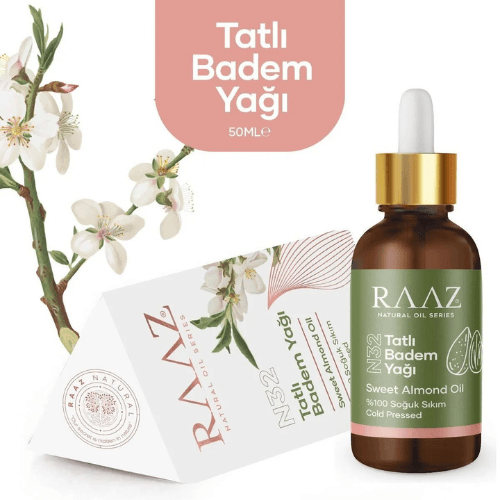 Tatlı Badem Yağı 50 ml %100 Saf Ve Soğuk Sıkım ( Sweet Almond Oil )