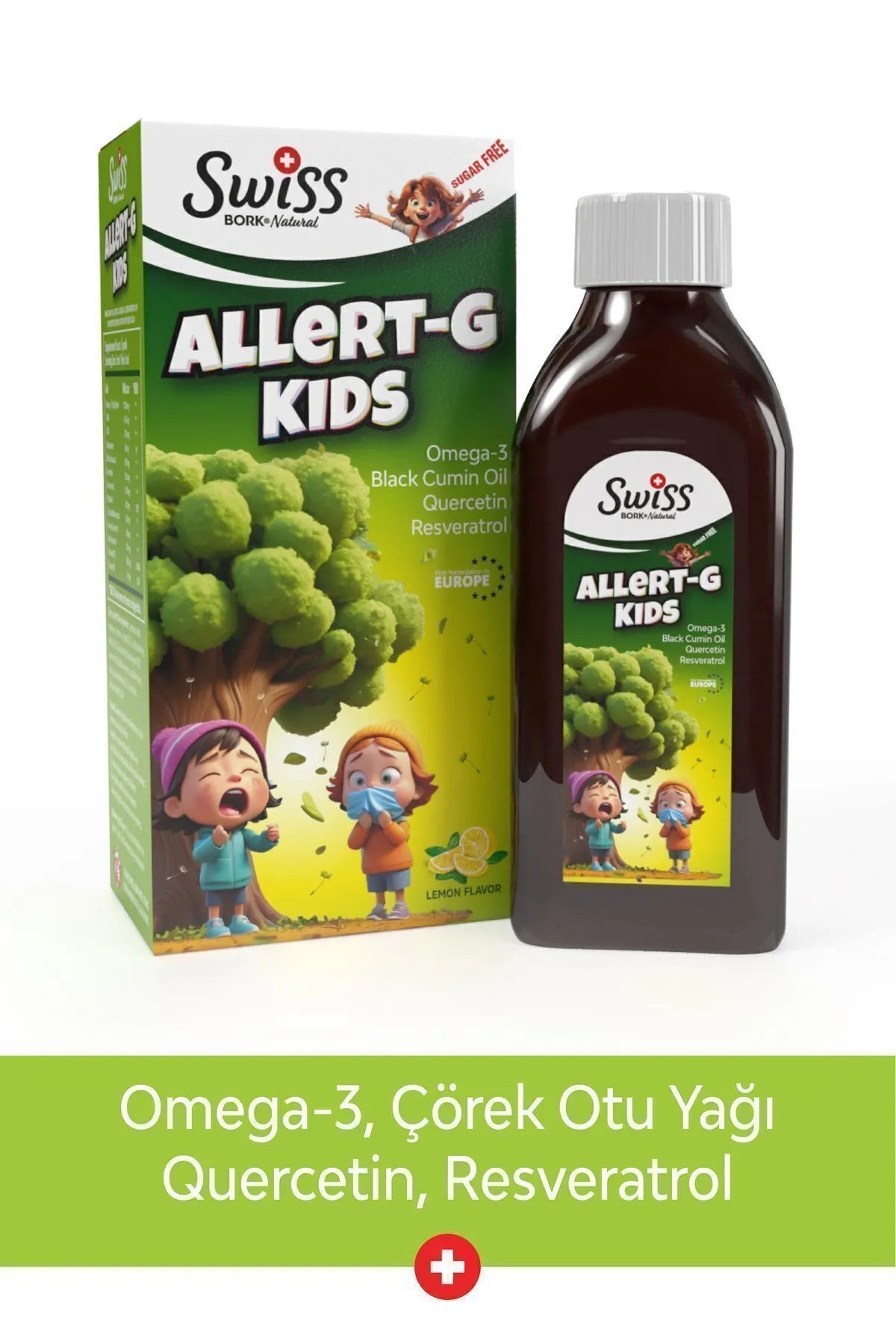 Allert-g Kids Çocuk Şurubu 150 ml Alerji Polen Ve Gıda Alerjisi Destekleyici Şurup-alerji Şurubu