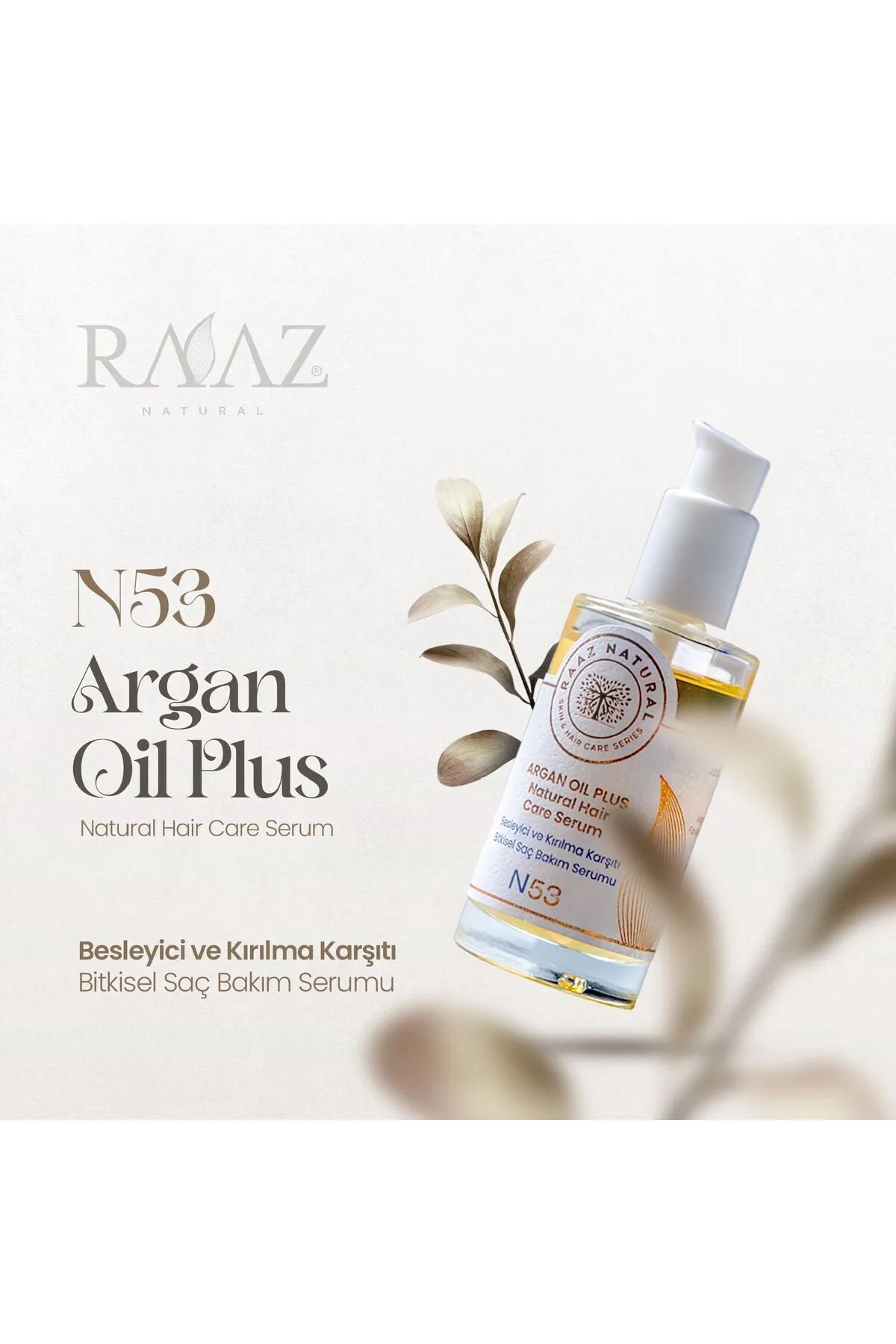 N53 Argan Oıl Plus Besleyici Ve Kırılma Karşıtı Saç Bakım Serumu 50 ml Argan Ve Biberiye Yağı