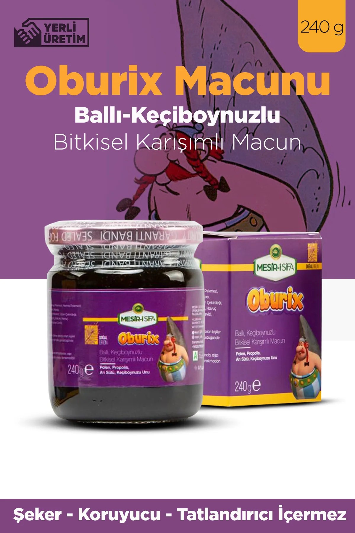 Oburix Macun Ballı Bitkisel Karışım 240gr