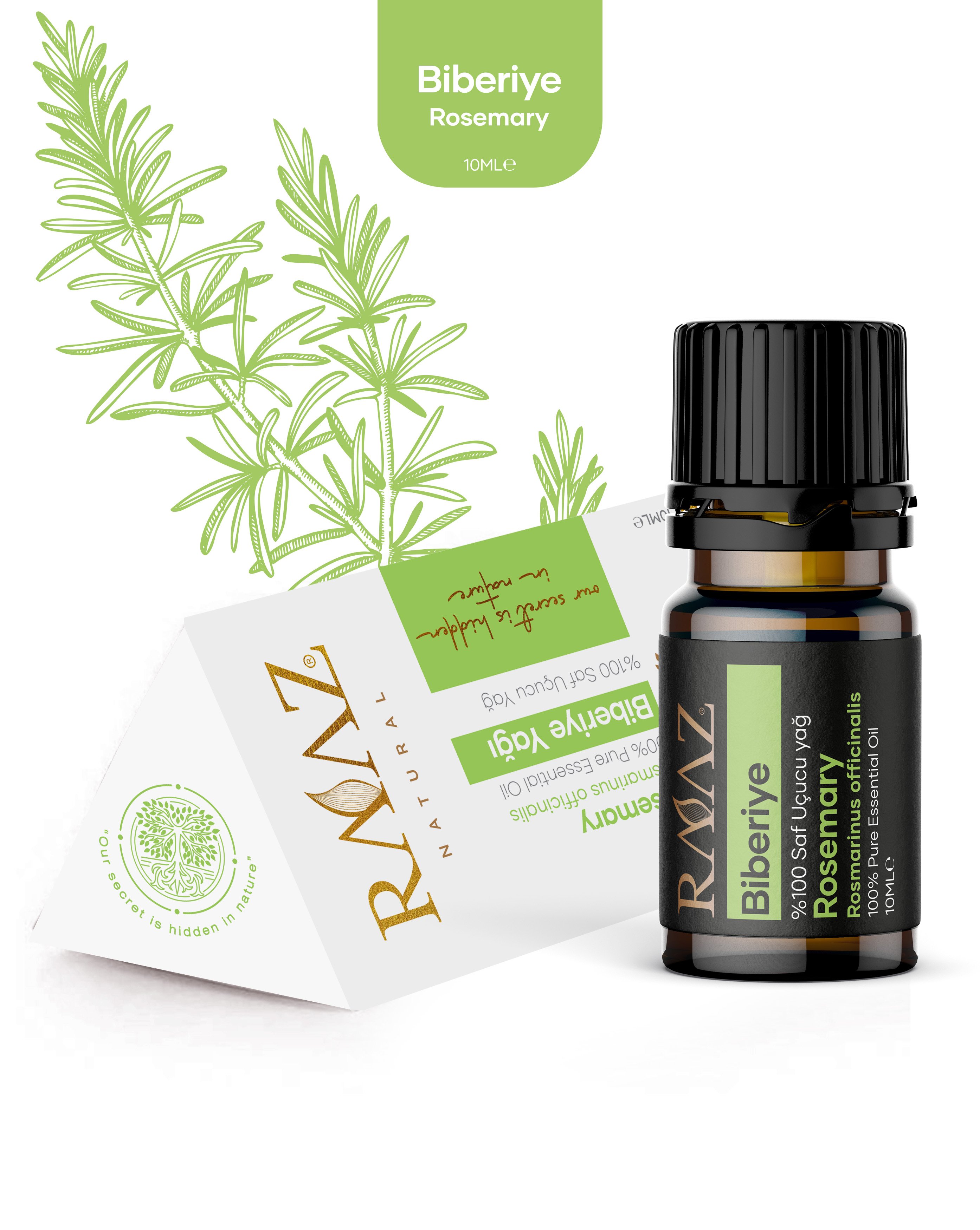 Rosemary Hydrosol 100 ml + Rosemary Essential Oil 10 ml + Rosemary Hydrosol 250 ml