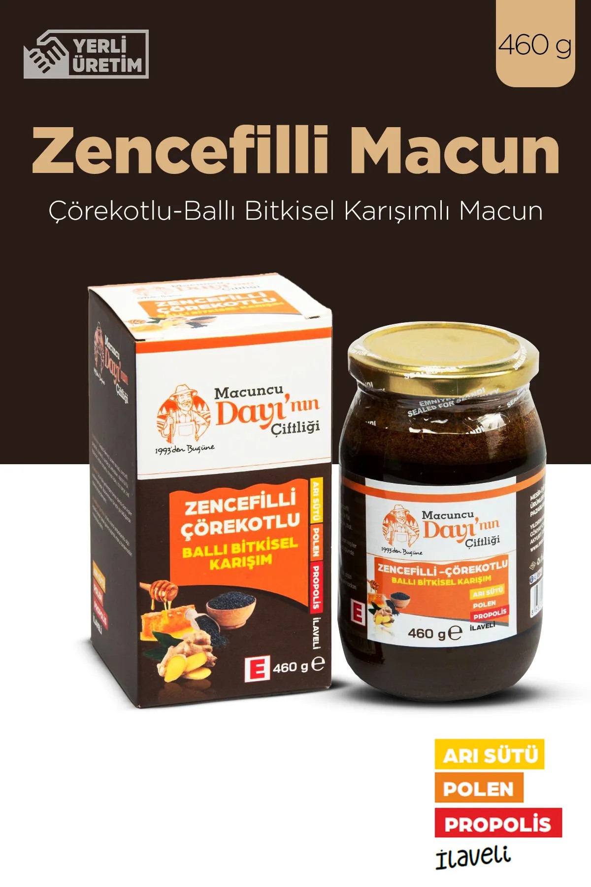 Zencefilli Çörekotlu Ballı Bitkisel Karışımlı Macun 460 g