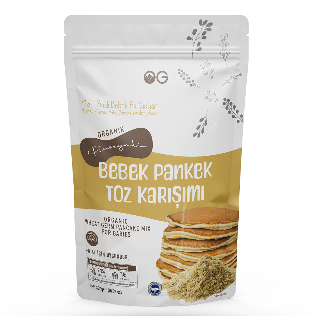 Organik Ruşeymli Bebek Pankek Toz Karışımı 300 Gr +8 Ay