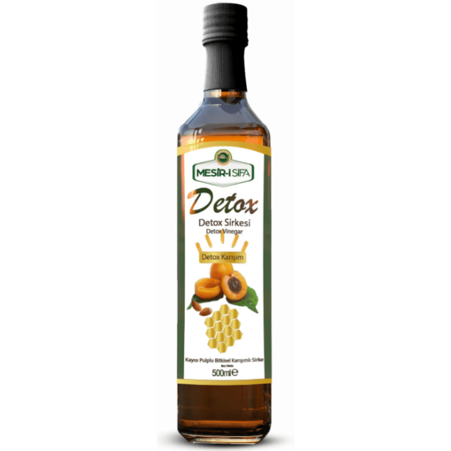 Detox Sirkesi Kayısı Pulplu Bitkisel Karışımlı Detoks Sirke 500 ml