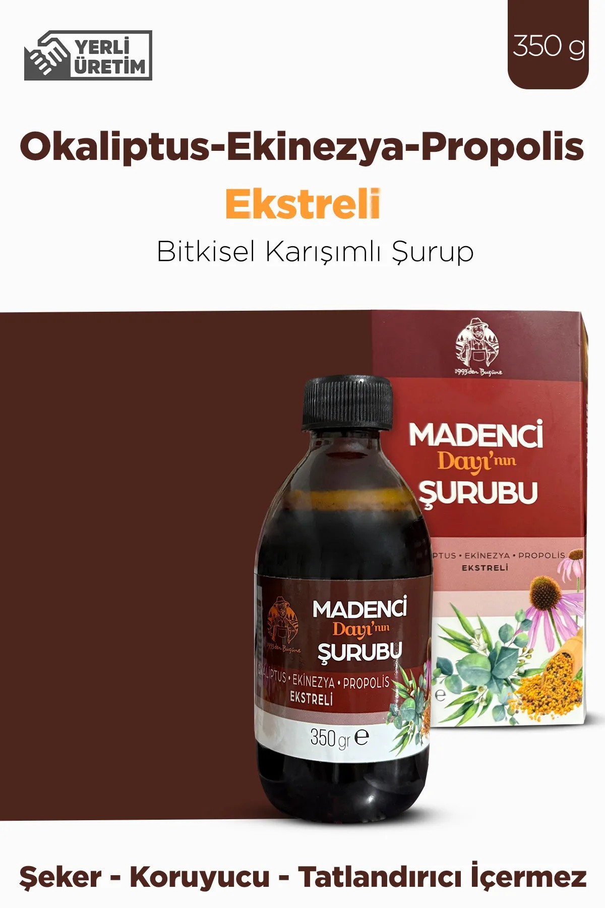 Propolis Şurubu Okaliptus Ekinezya Propolis Ekstreli Bitkisel Karışımlı Şurup 350g