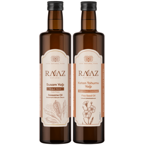 Keten Tohumu Yağı 250 ml + Susam Yağı 250 ml – Avantajlı Set