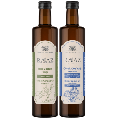 Tatlı Badem Yağı 250 ml + Çörekotu Yağı 250 ml