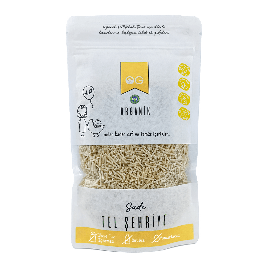 Organik Sade Tel Şehriye 180 Gr +6 Ay