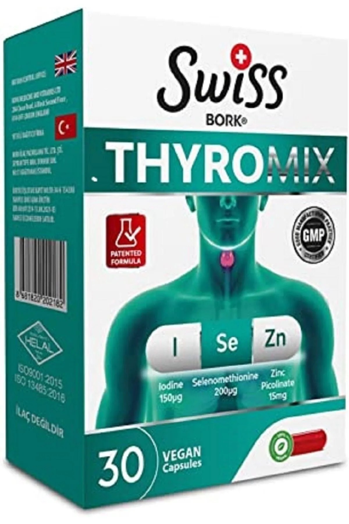 Bork Thyromix (iyot & Selenyum & Çinko Pikolinat) 30 Vegan Kapsül