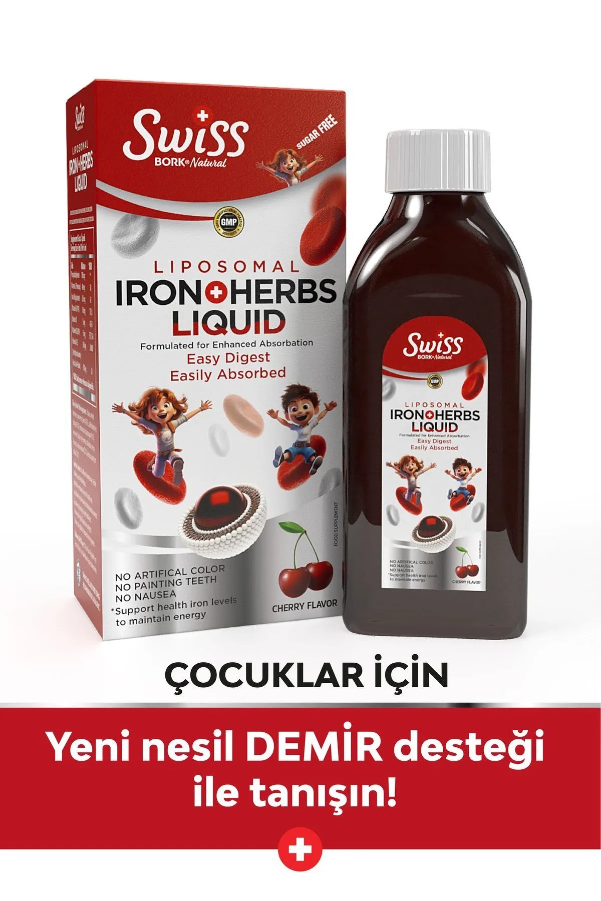 Liposomal Iron Herbs 150 ml Şurup Yeni Nesil Demir Desteği Demir Şurubu