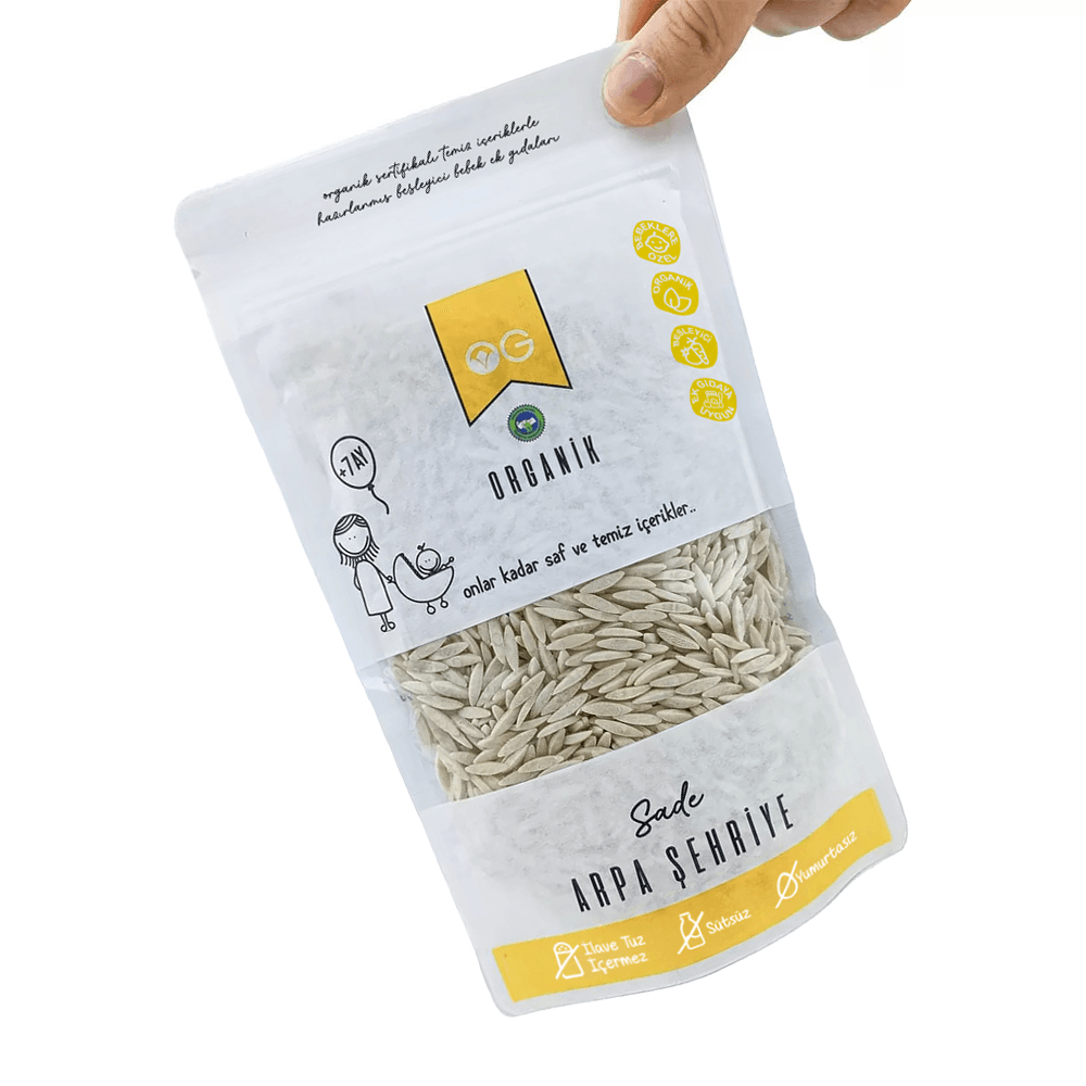 Organik Sade Arpa Şehriye 250 Gr +6 Ay