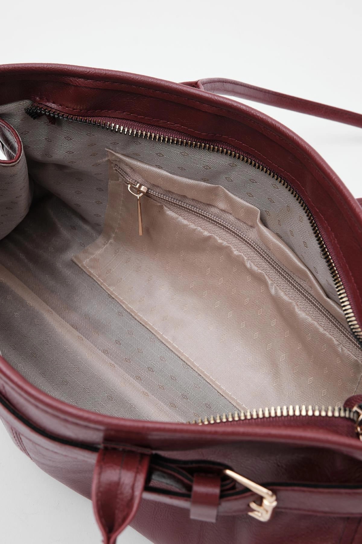 Bordo Vintage Baget Çanta